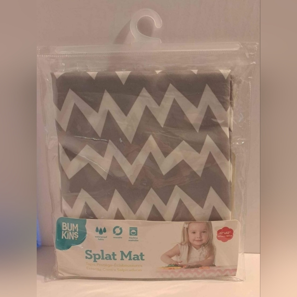 Bumkins Splat Mat, under chair wipeable floor covering, NEW